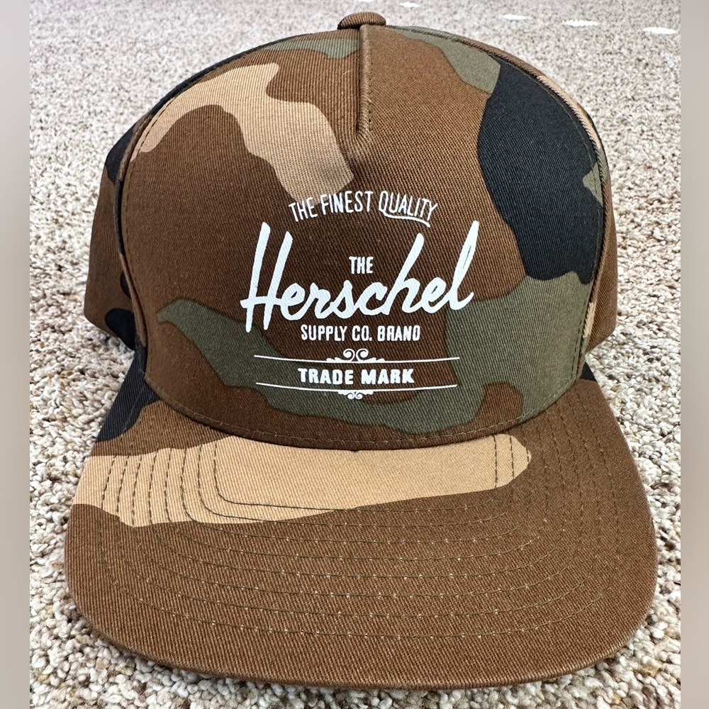 Herschel Supply Co Trade Mark Army Print Embroidered Hat Snapback Adjustable Cap